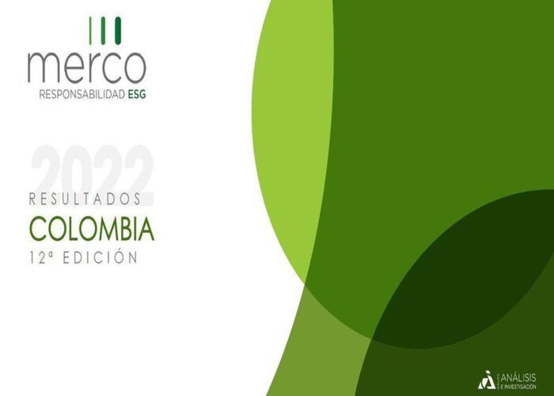 Merco presenta las 100 empresas más responsables E.S.G. en Colombia para el año 2022
