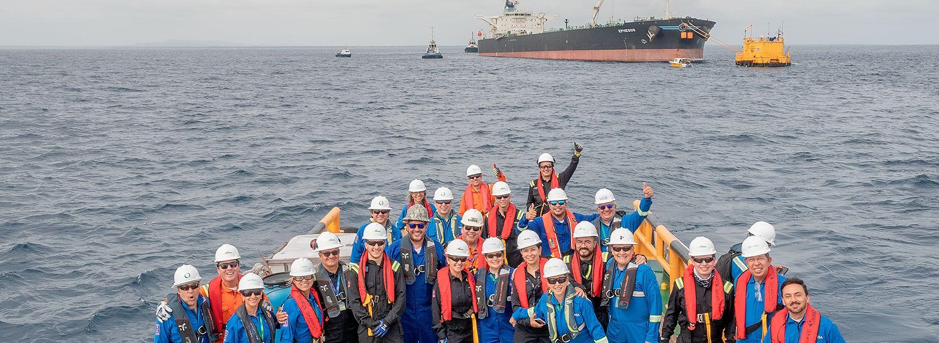 Visita de Ecopetrol a las facilidades de Ocensa en el golfo de Morrosquillo
